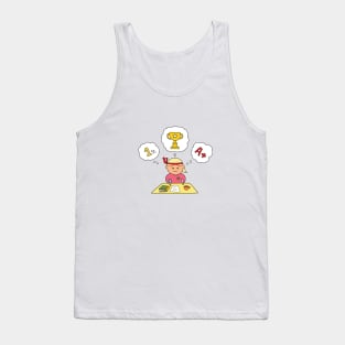 cute student study hard to become the top student Tank Top